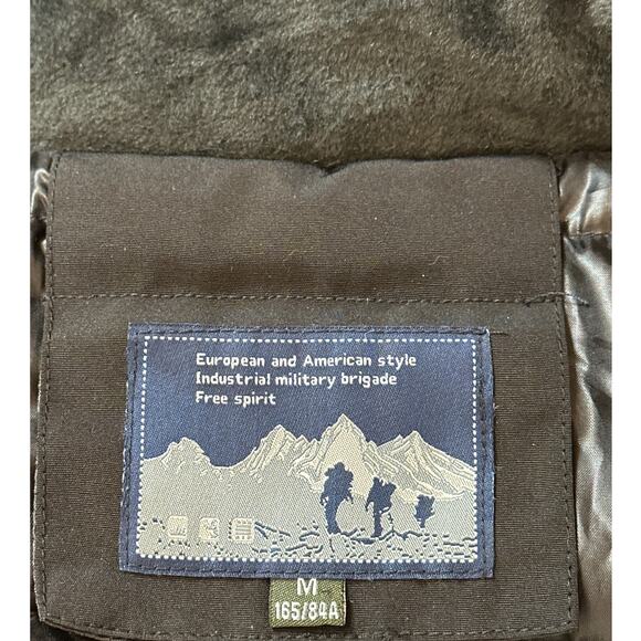 Vintage Free & Spirit Men’s Outdoorsport Hooded Puffer Parka Military Jacket M - Picture 11 of 12